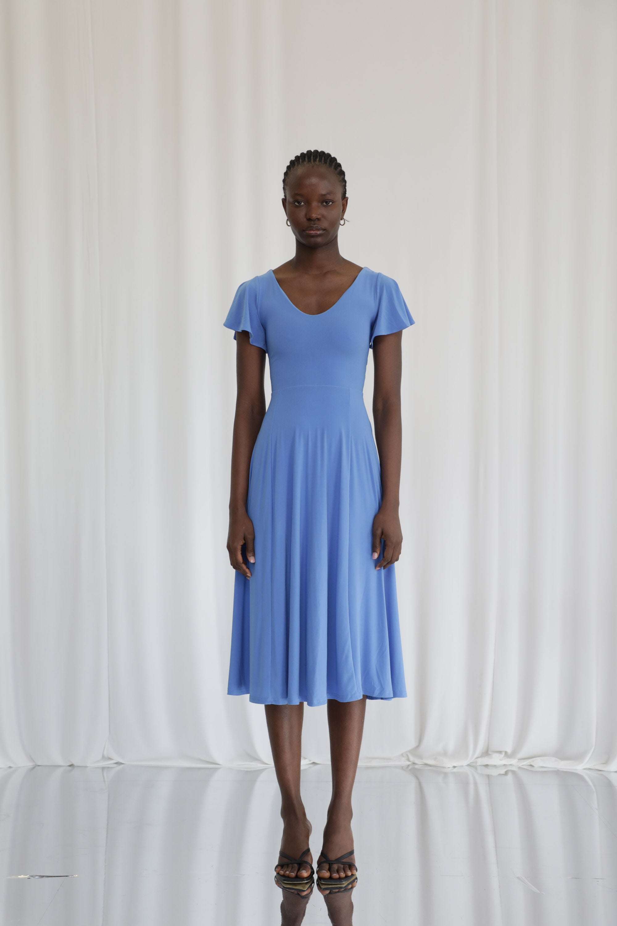 Ava Reversible Neckline Midi Dress