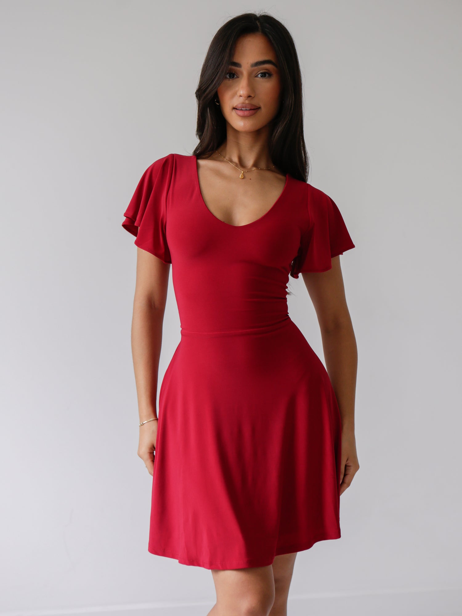 Buy LAYERED-HEM RED BODYCON DRESS for Women Online in India