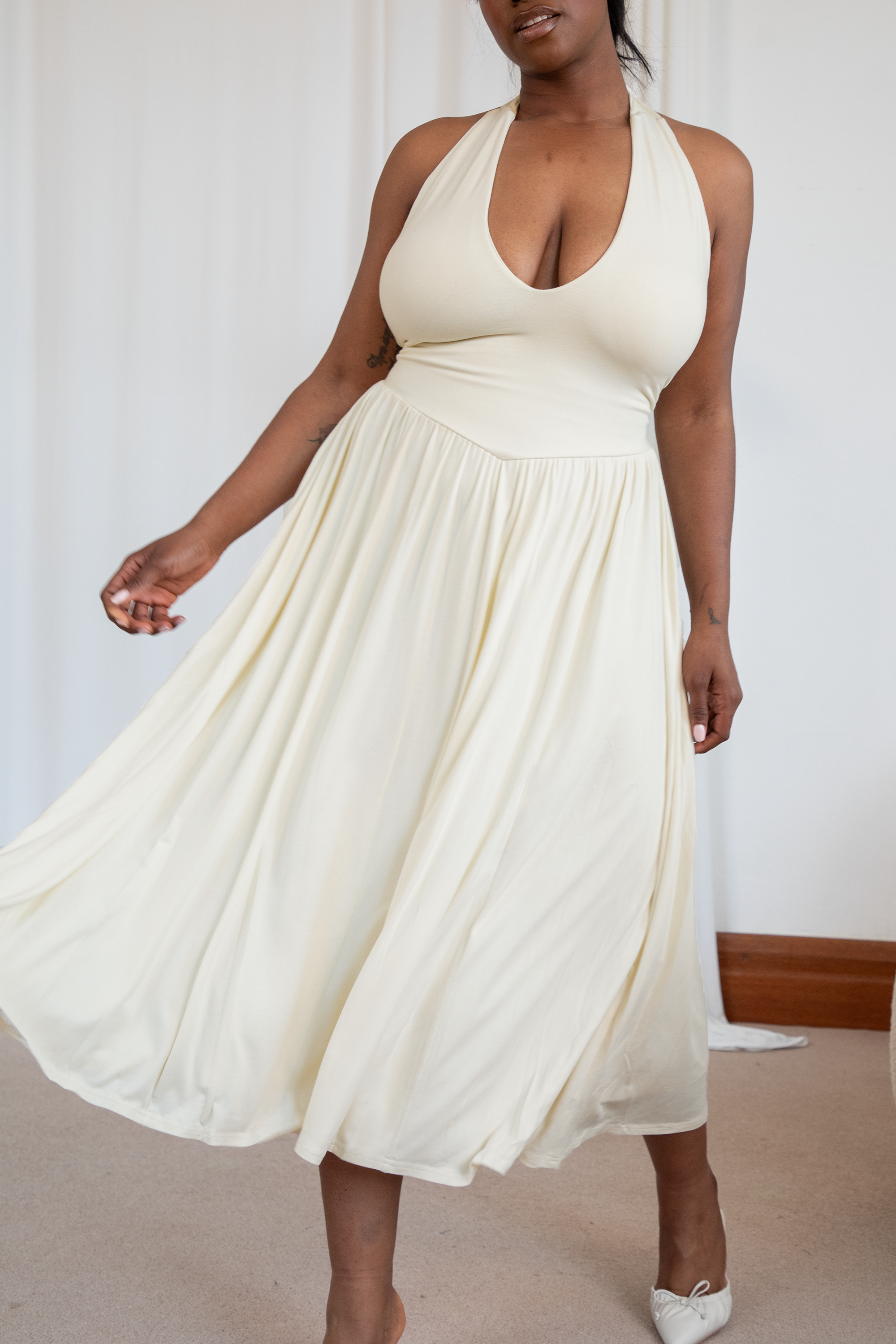 Cleo Halterneck Dress with Pockets