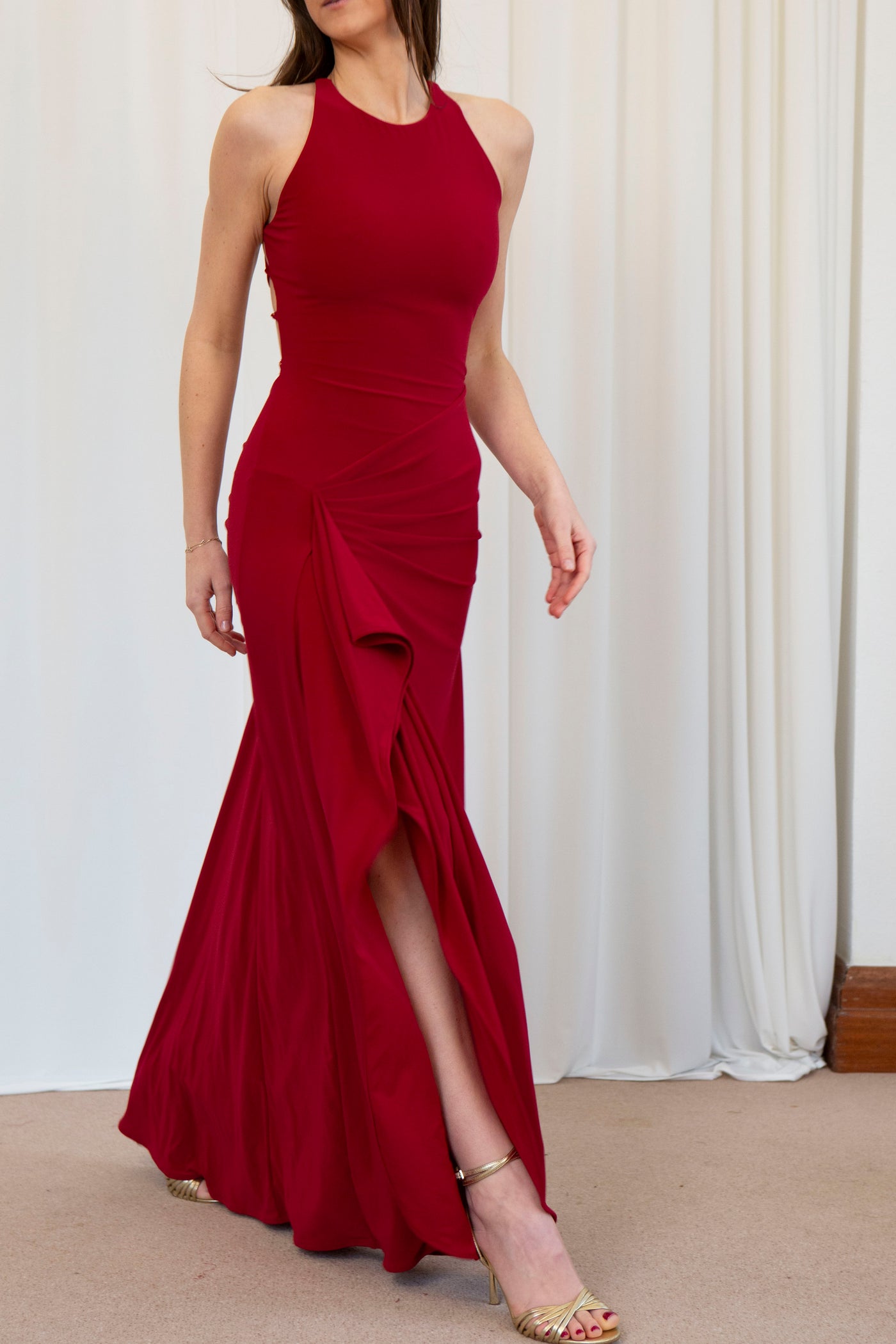 Keira Frill Split Maxi Dress