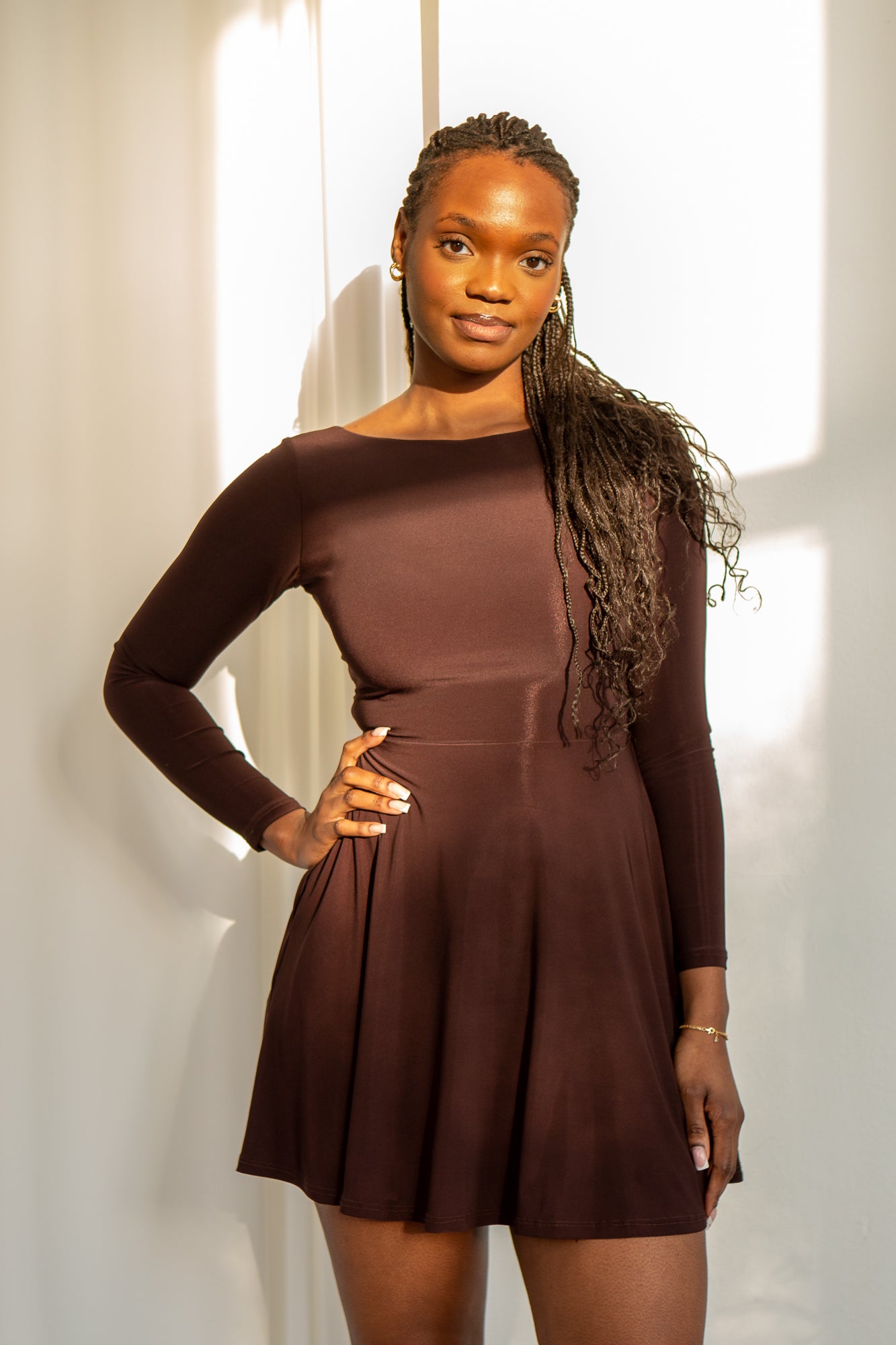 Rene Reversible Mini Dress in Recycled ITY