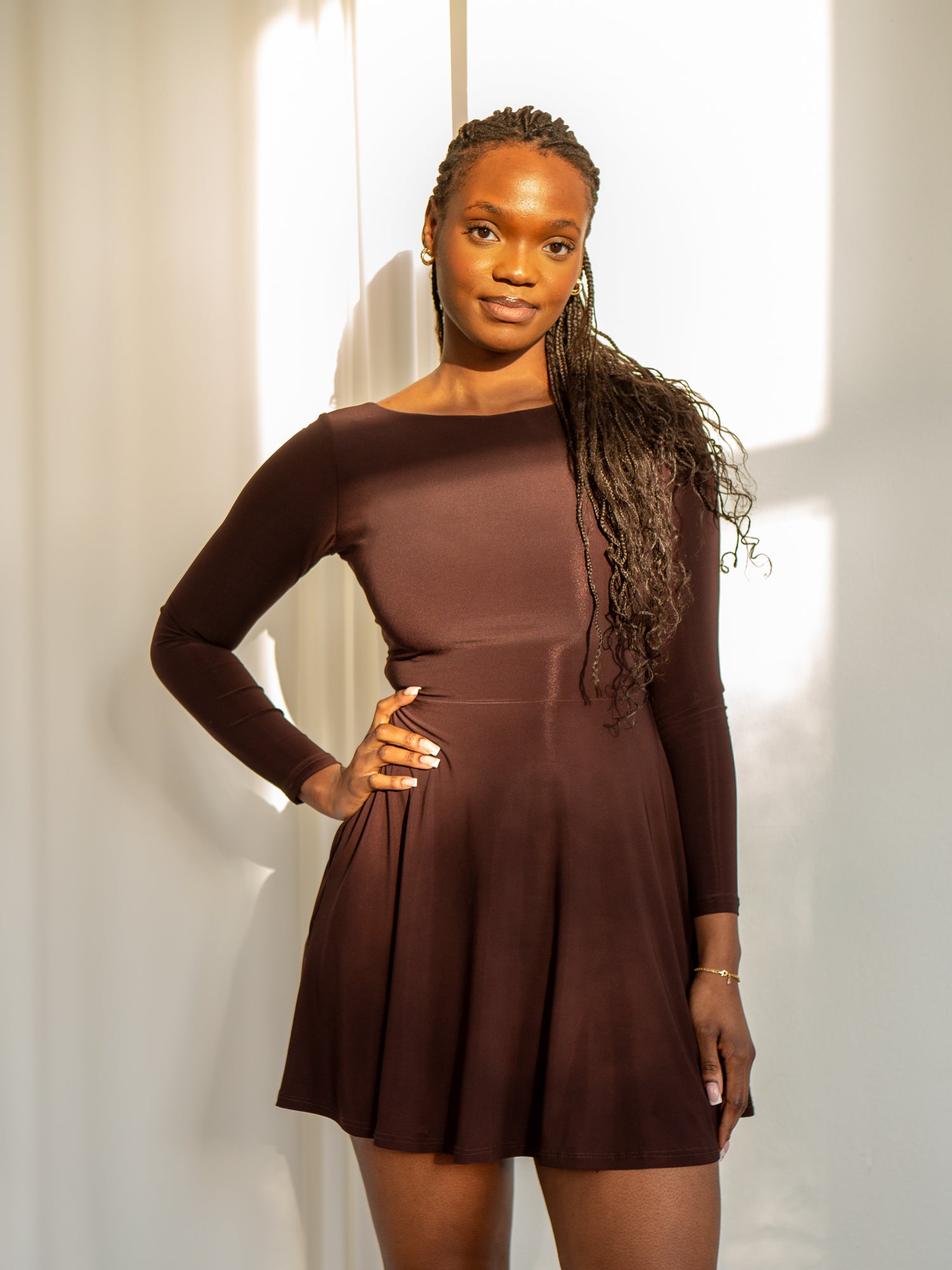 Rene Reversible Mini Dress in Recycled ITY