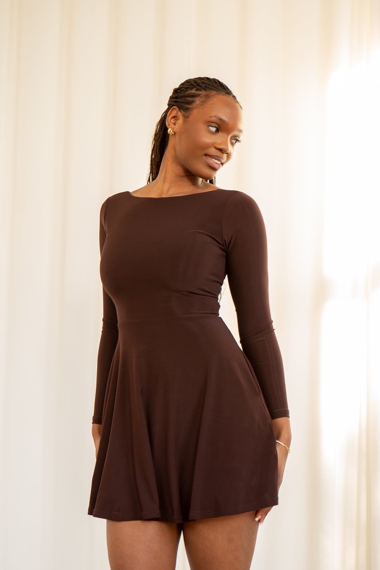 Rene Reversible Mini Dress in Recycled ITY