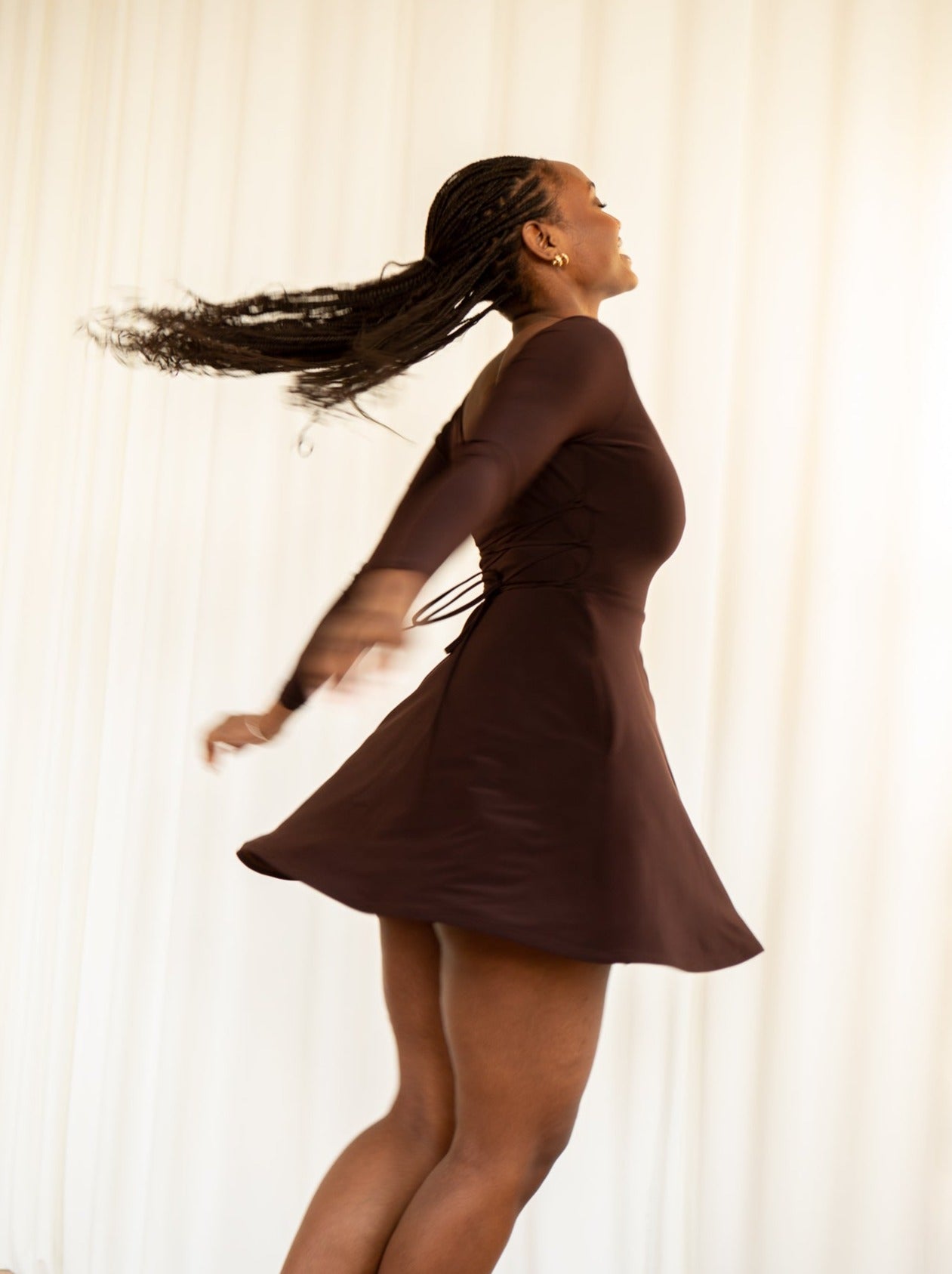 Rene Reversible Mini Dress in Recycled ITY
