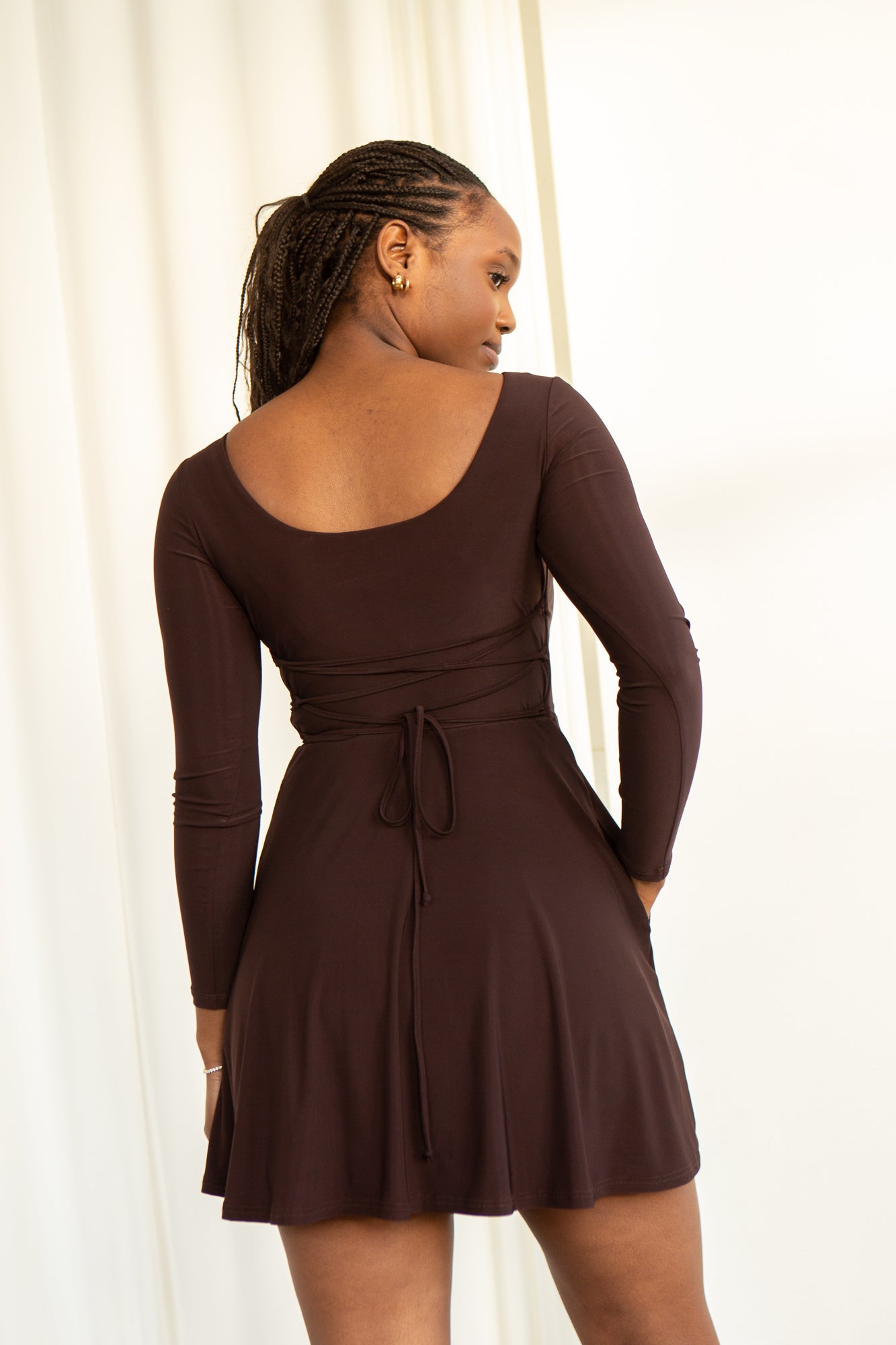 Rene Reversible Mini Dress in Recycled ITY