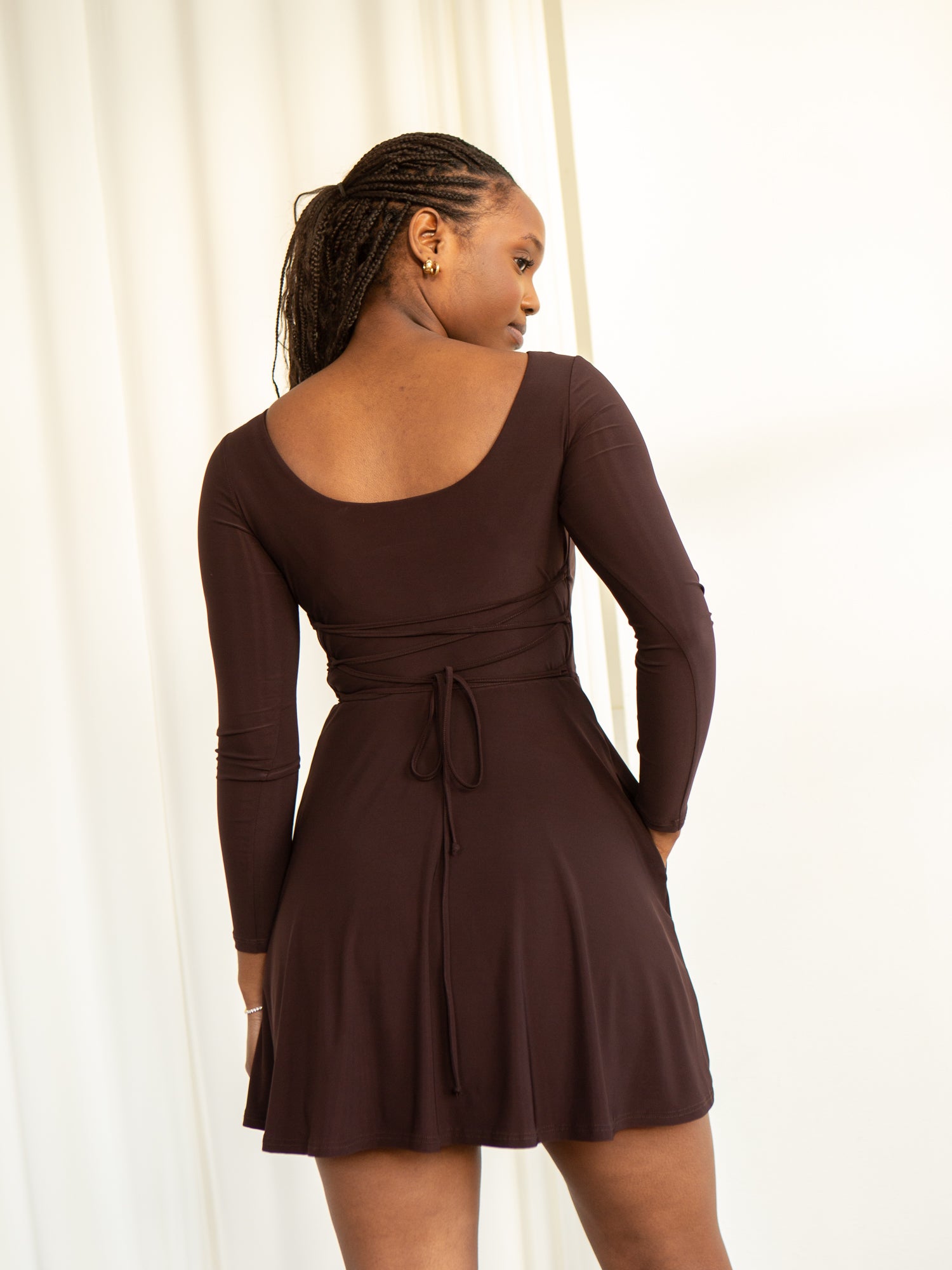 Rene Reversible Mini Dress in Recycled ITY