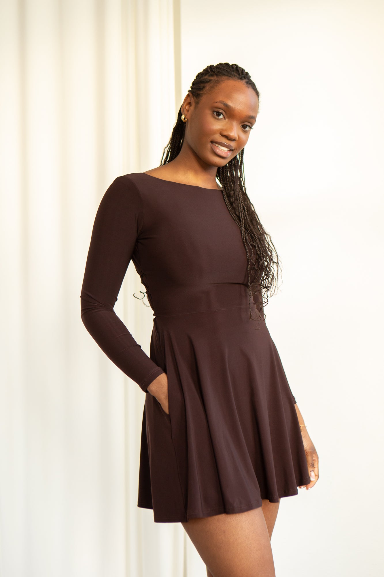 Rene Reversible Mini Dress in Recycled ITY