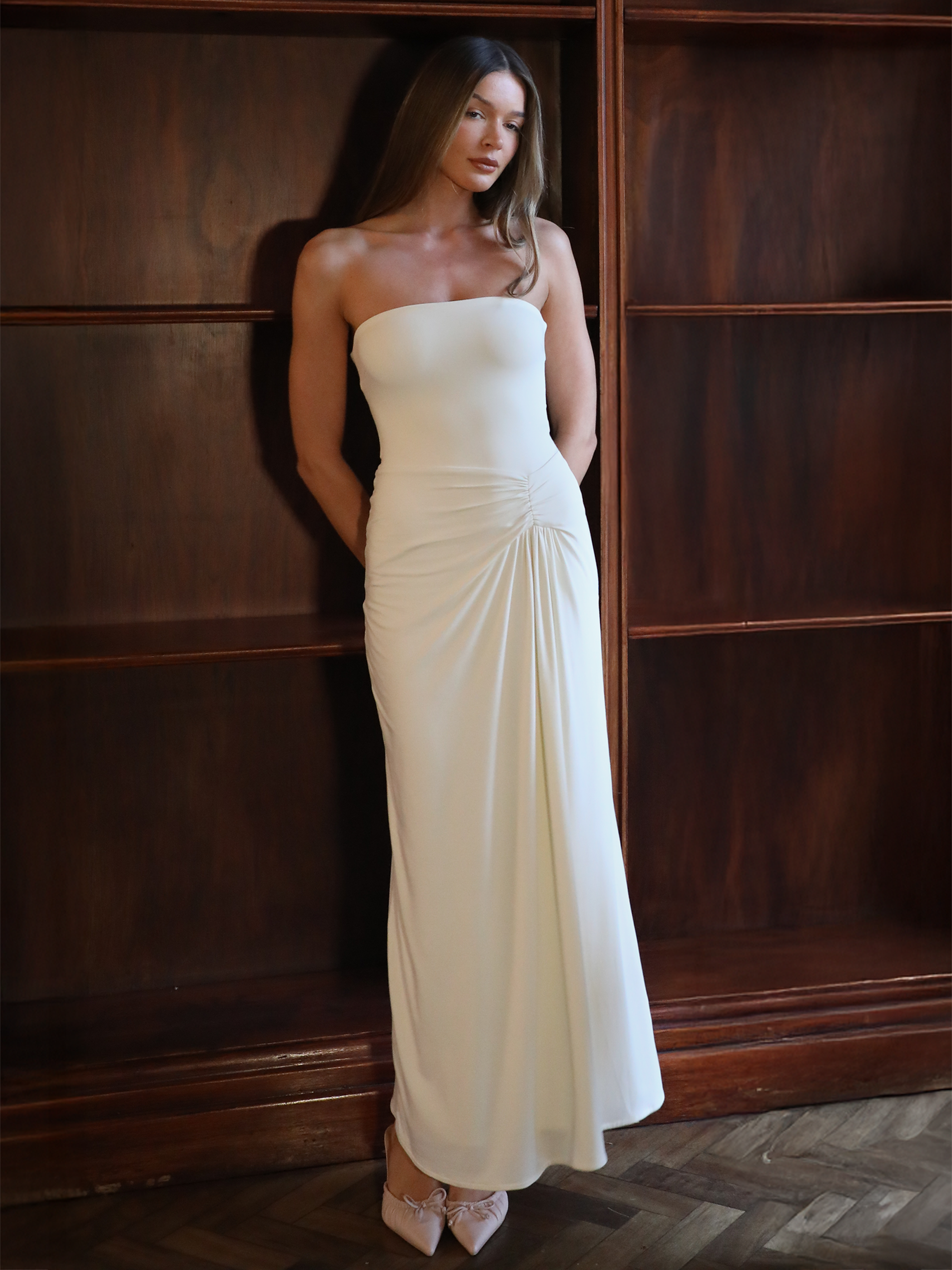 Star Strapless Maxi Dress