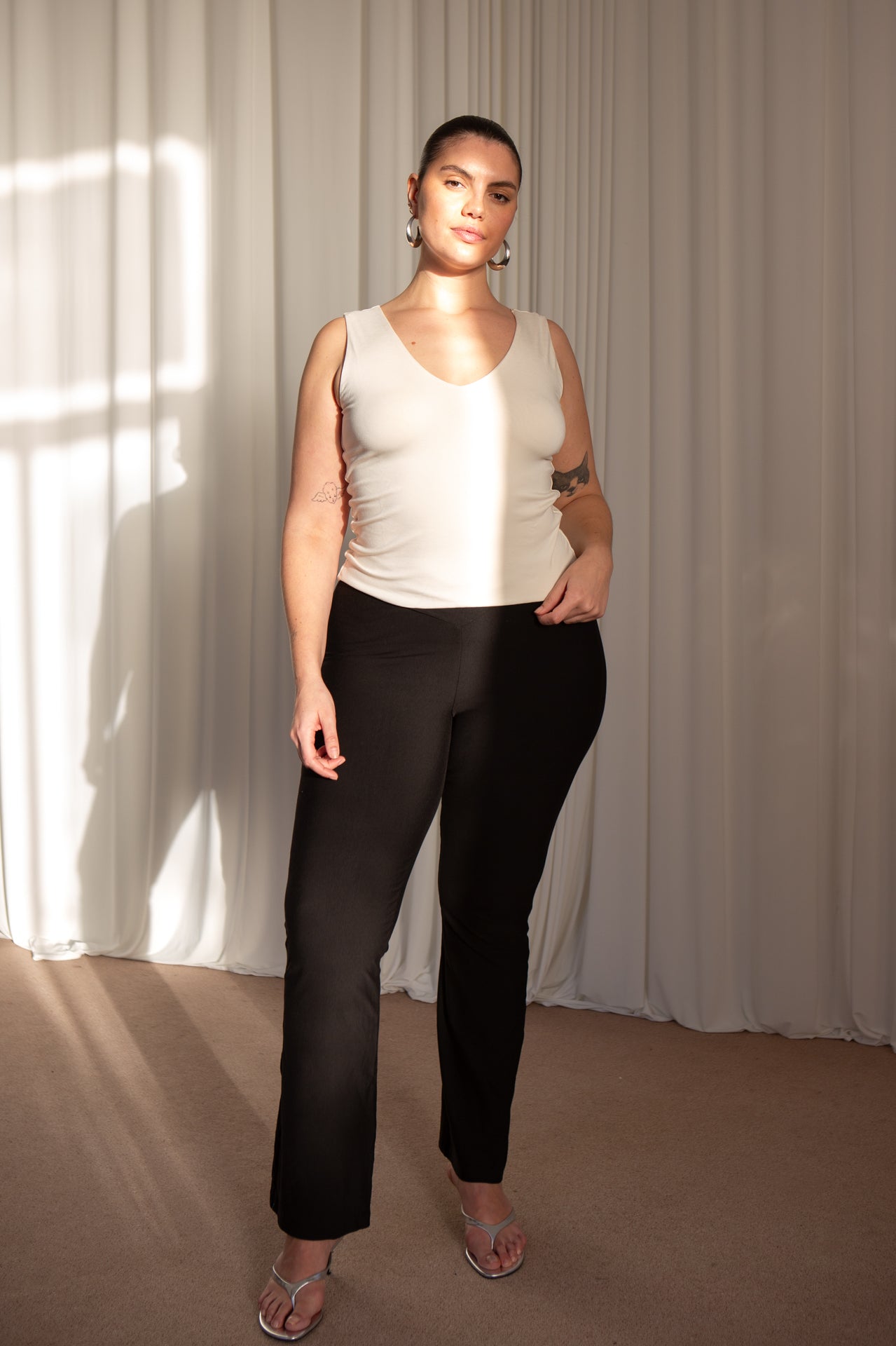 Bamboo Trousers with V-Front