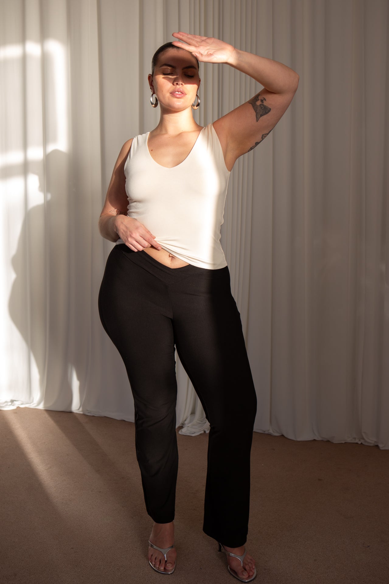 Bamboo Trousers with V-Front