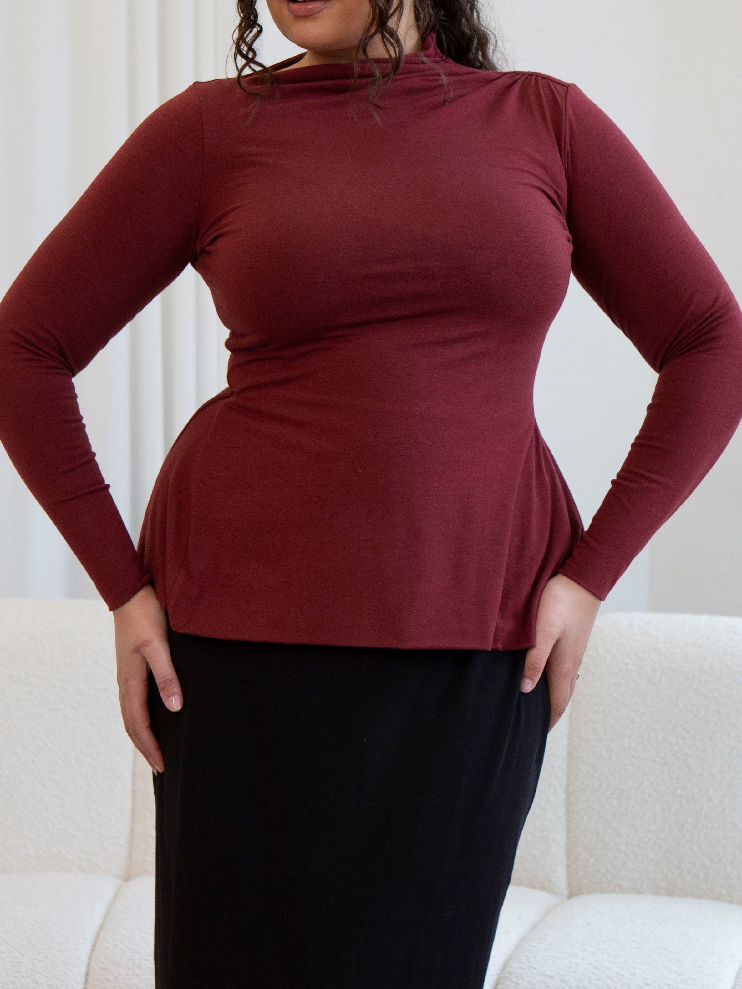 Venus Long Sleeve Peplum Top