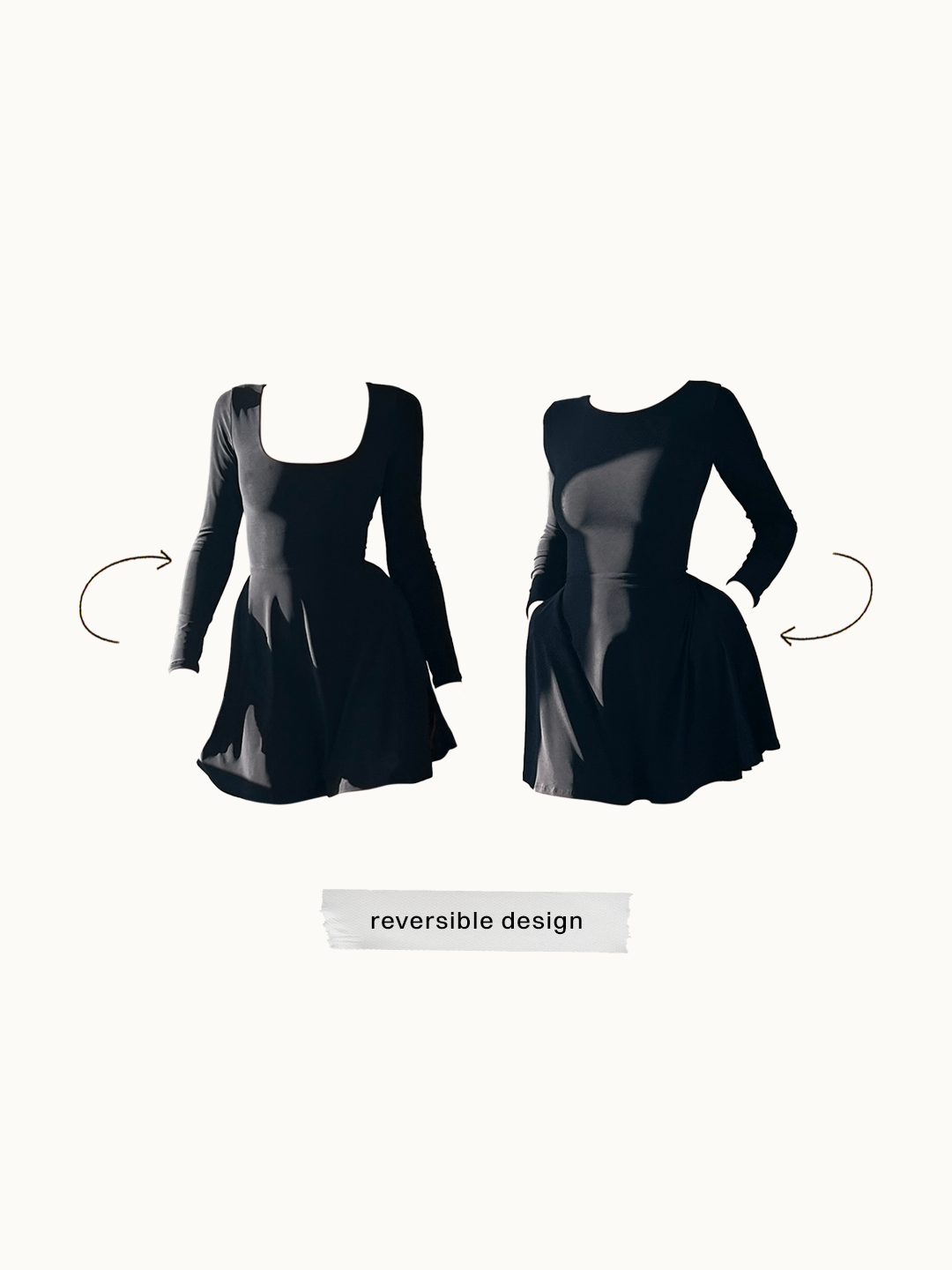 Rene Reversible Mini Dress in Recycled ITY