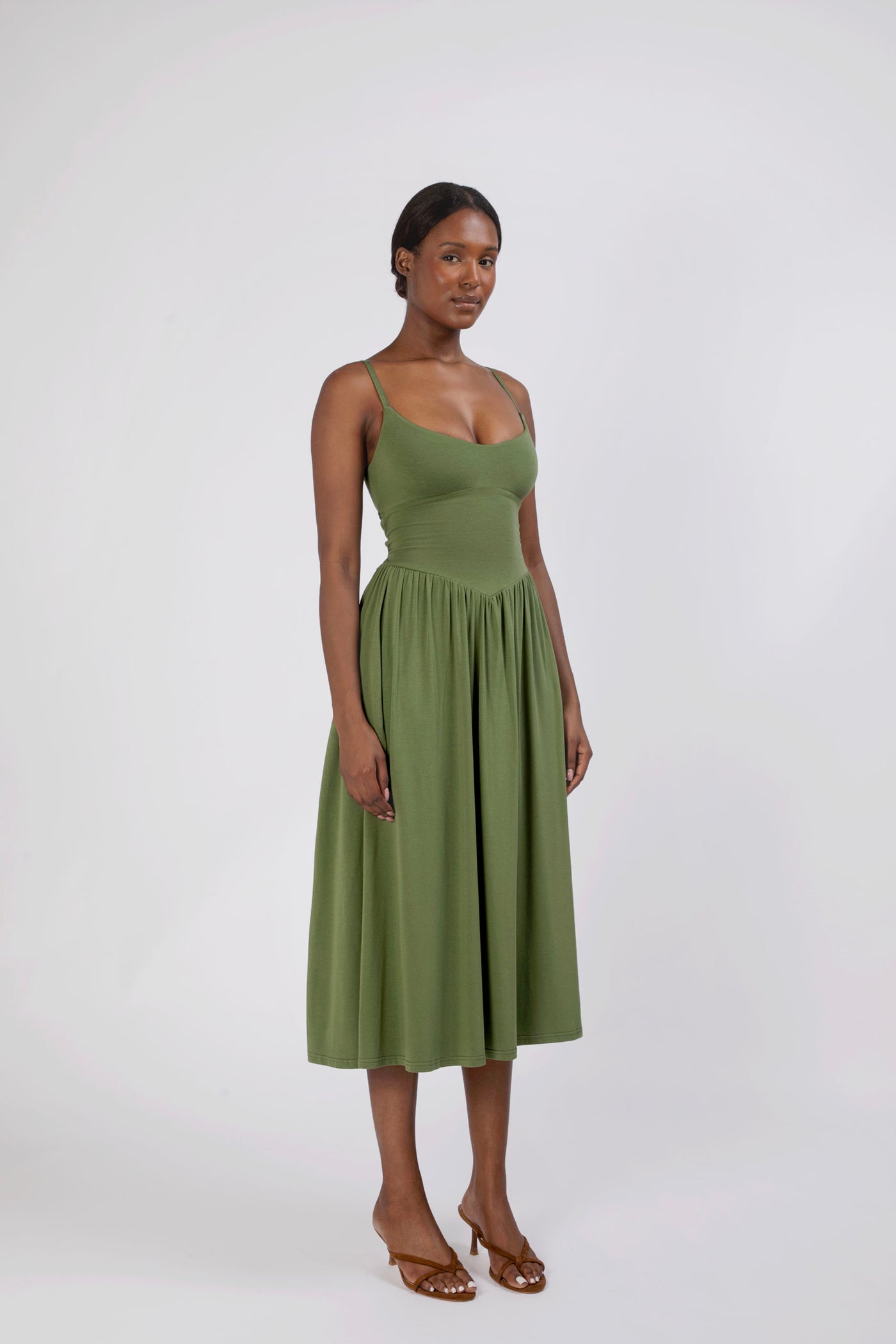 Cammie Corset Waist Midi Dress