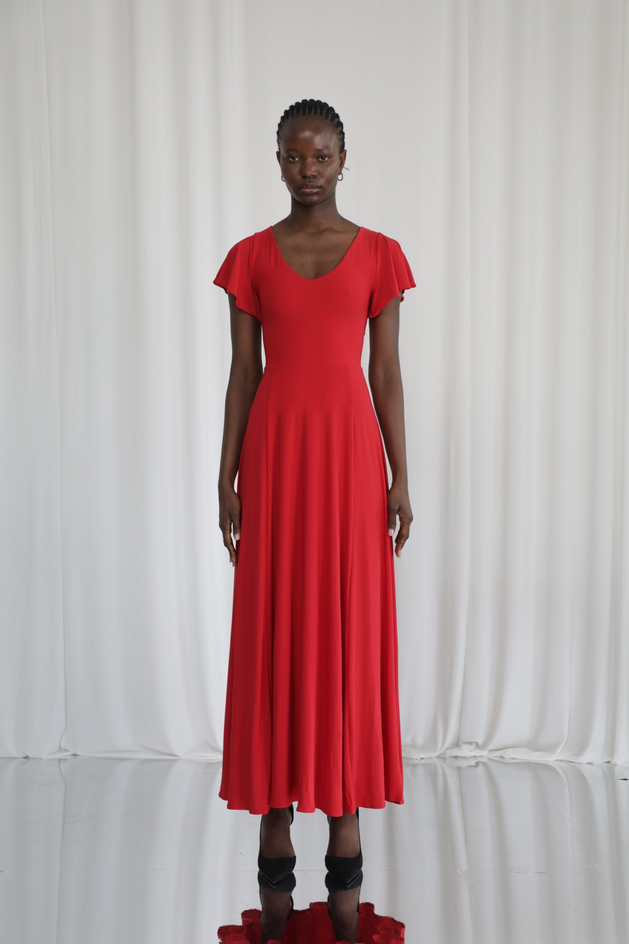 Ava Reversible Maxi Dress in Chilli Red