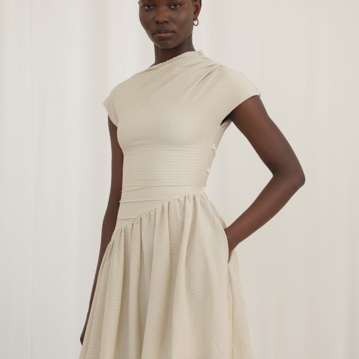 Lily Asymmetric Drop Waist Mini Dress