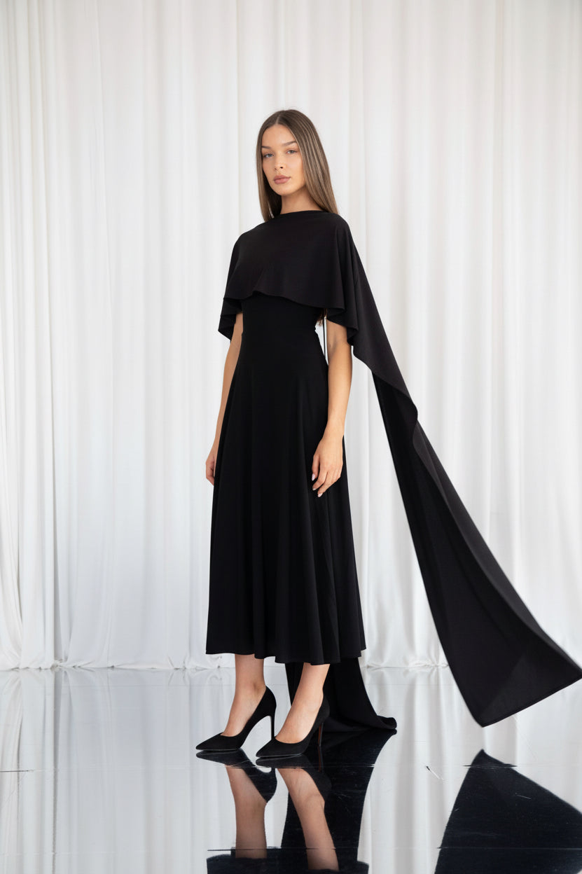 Long Drape Cape