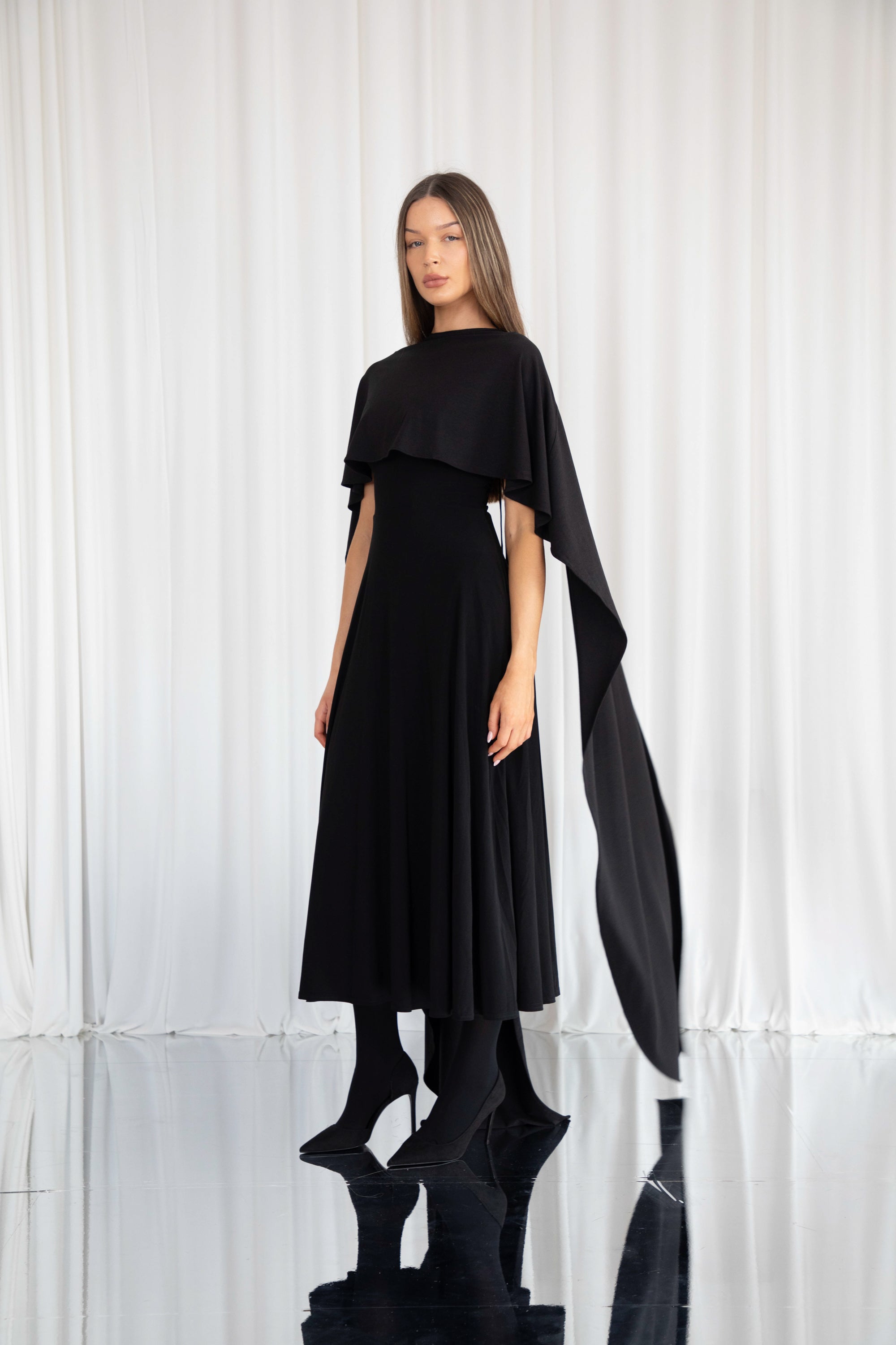 Long Drape Cape
