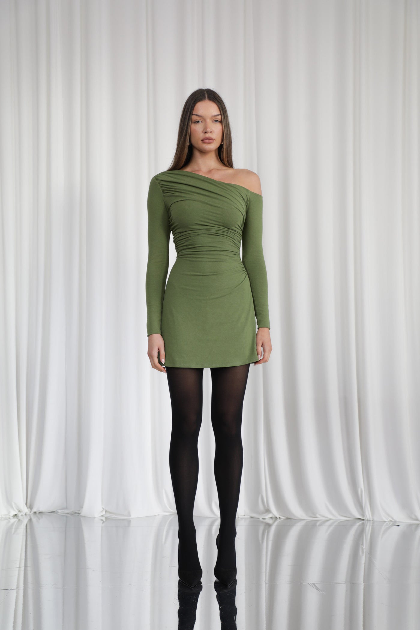 Luna Asymmetric Mini Dress