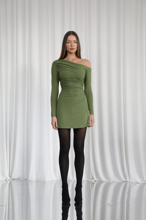 Luna Asymmetric Mini Dress