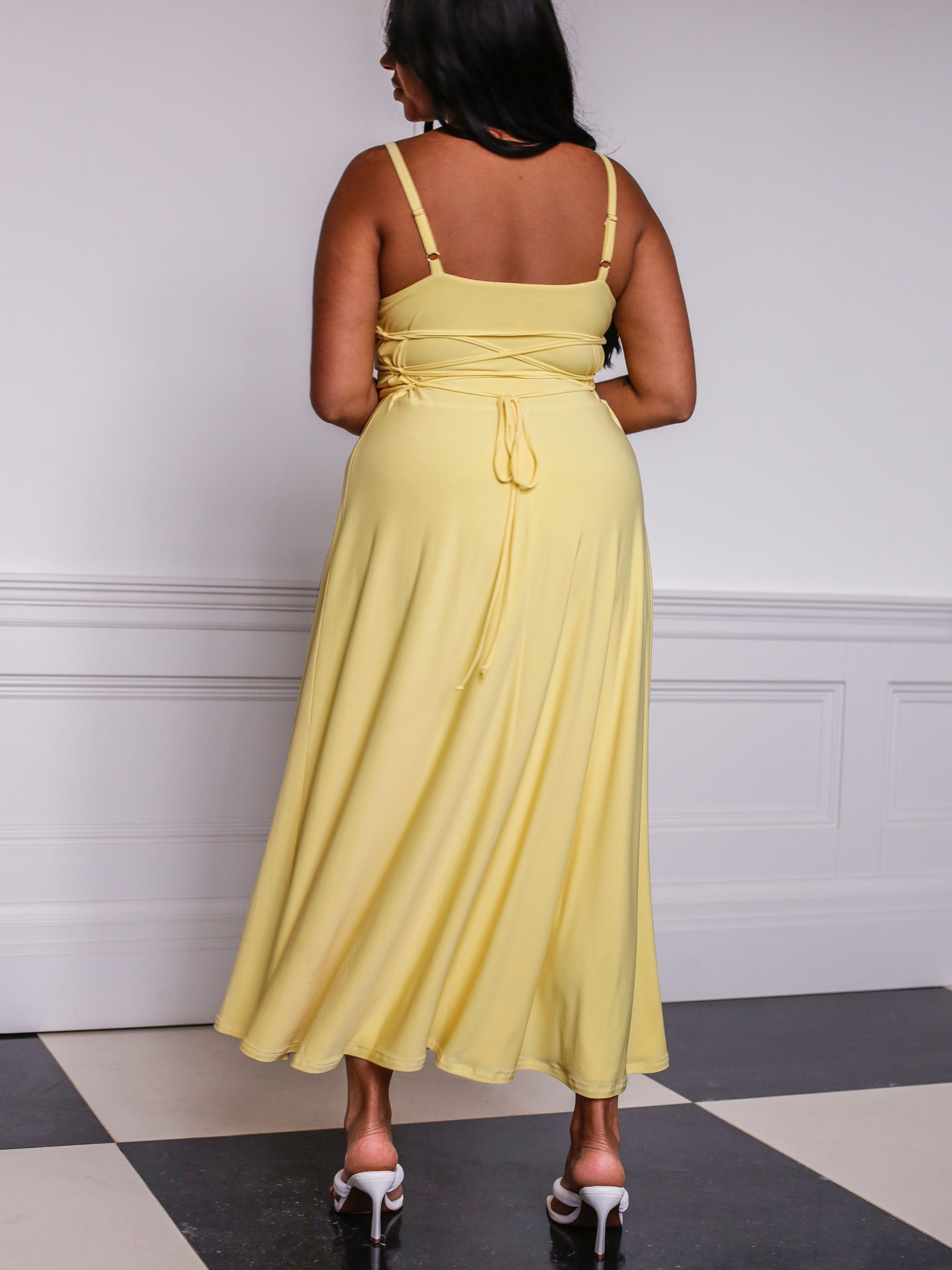 Lulah Drape Maxi Dress with Built-in Bra – AYM