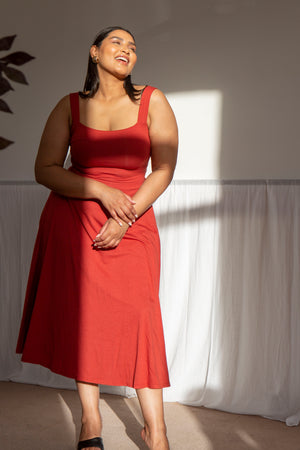 Audrey Midi Dress in Bamboo