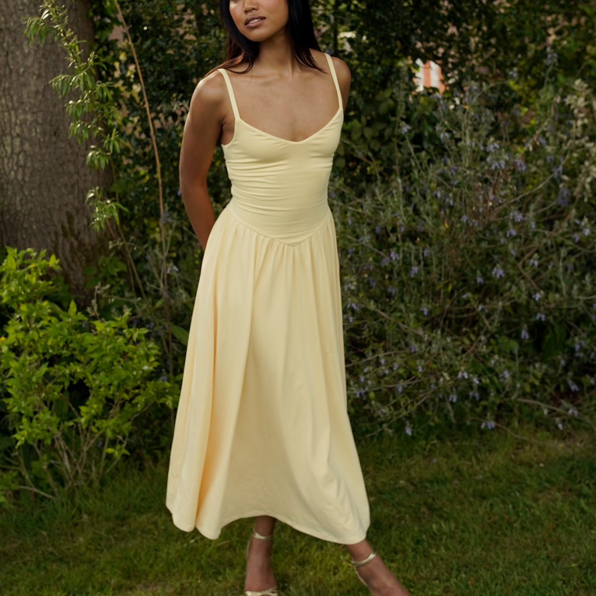 Cammie Corset Waist Midi Dress