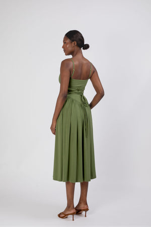 Cammie Corset Waist Midi Dress