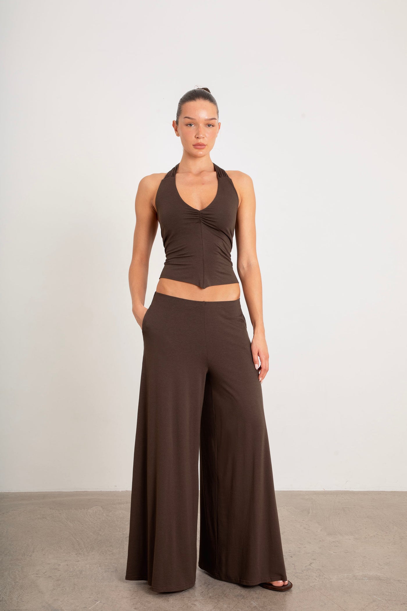 Float Wide Leg Trousers with Pockets