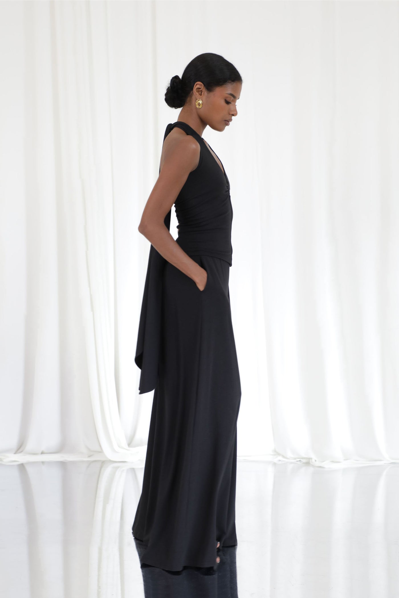 Float Wide Leg Trousers with Pockets