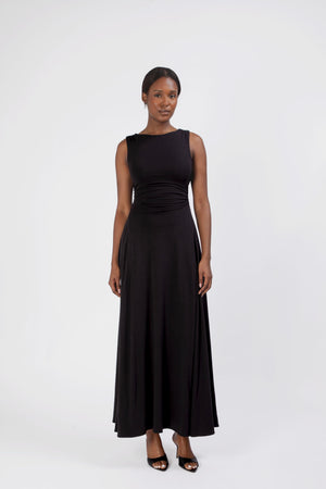 Gaia Reversible Neckline Maxi Dress