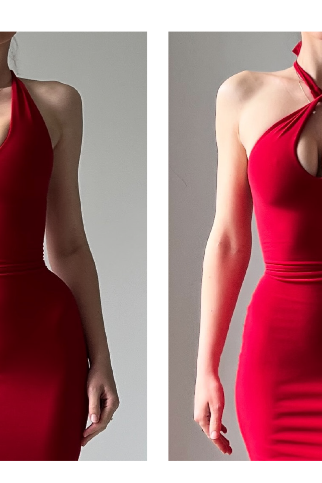 Harper Two-Way Halter Midi Dress
