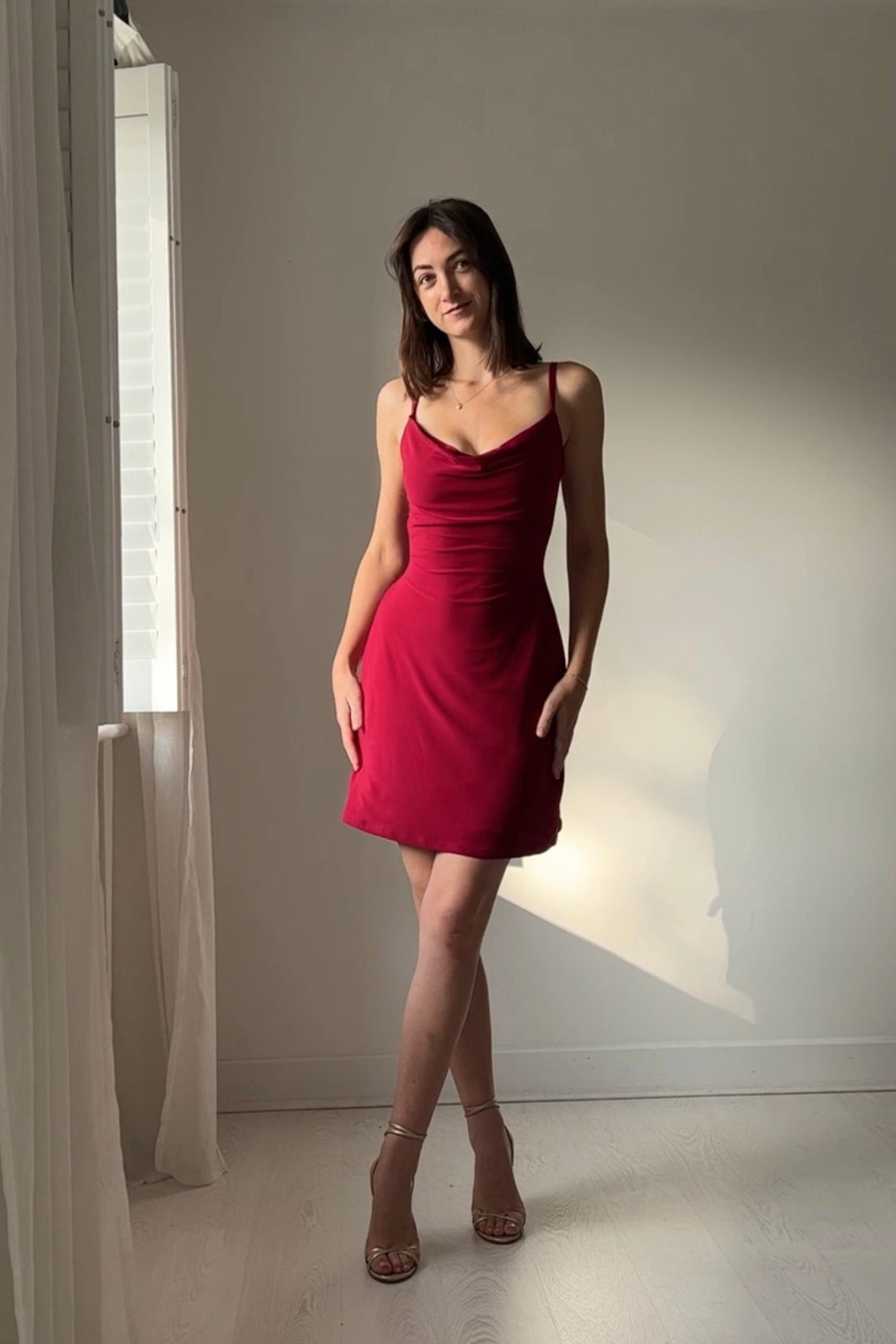 Eden Drape Mini Dress with Built-in-bra