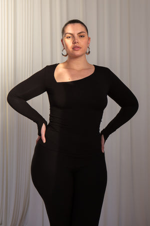 Kai Asymmetric Long Sleeve Top