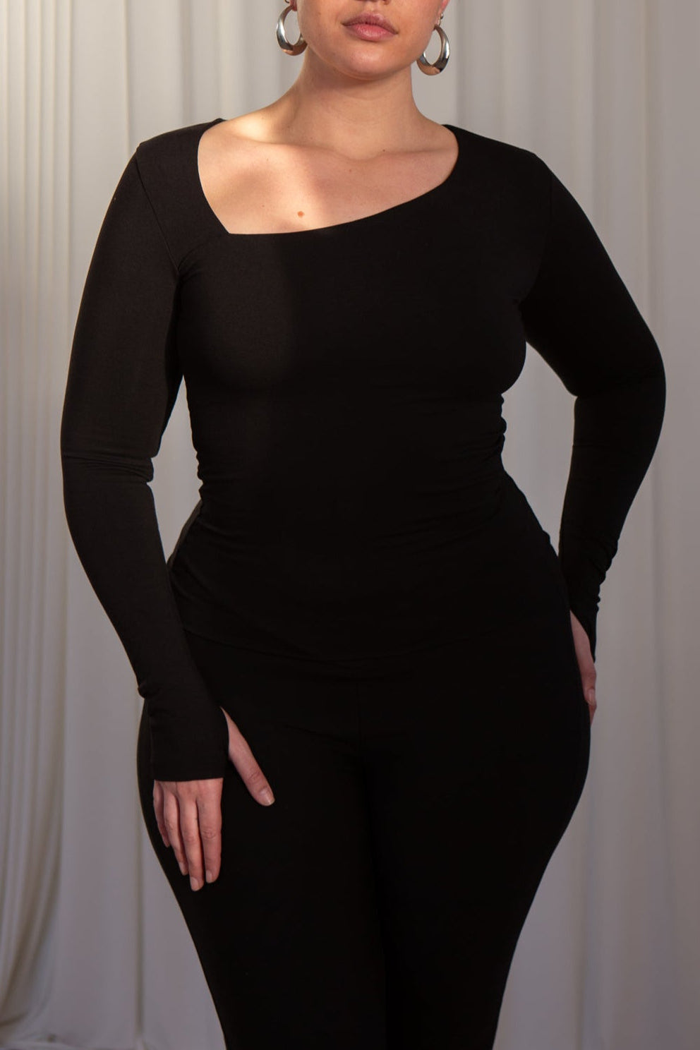Kai Asymmetric Long Sleeve Top