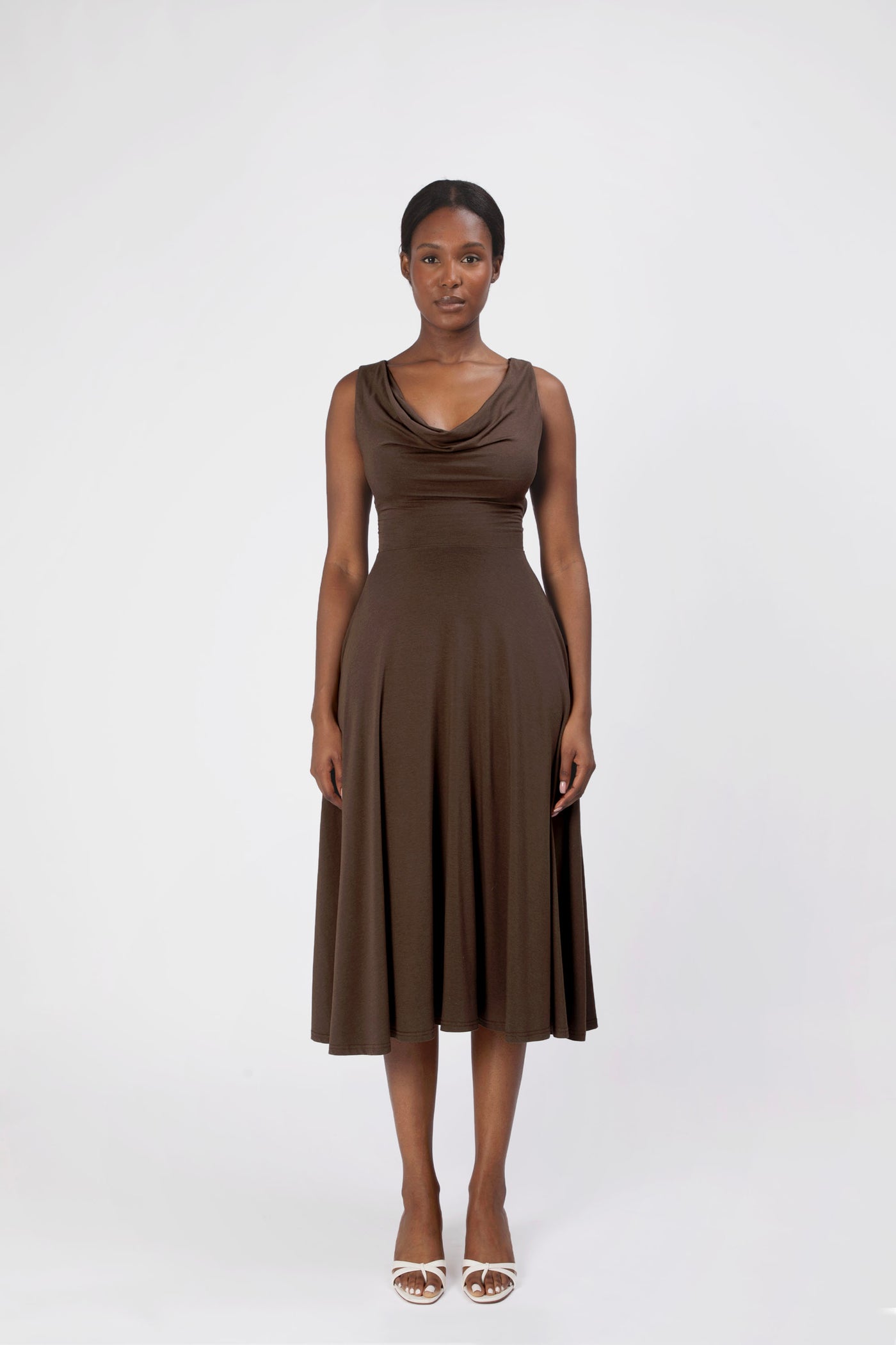 Lana Reversible Cowl Neck Dress