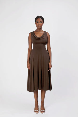 Lana Reversible Cowl Neck Dress