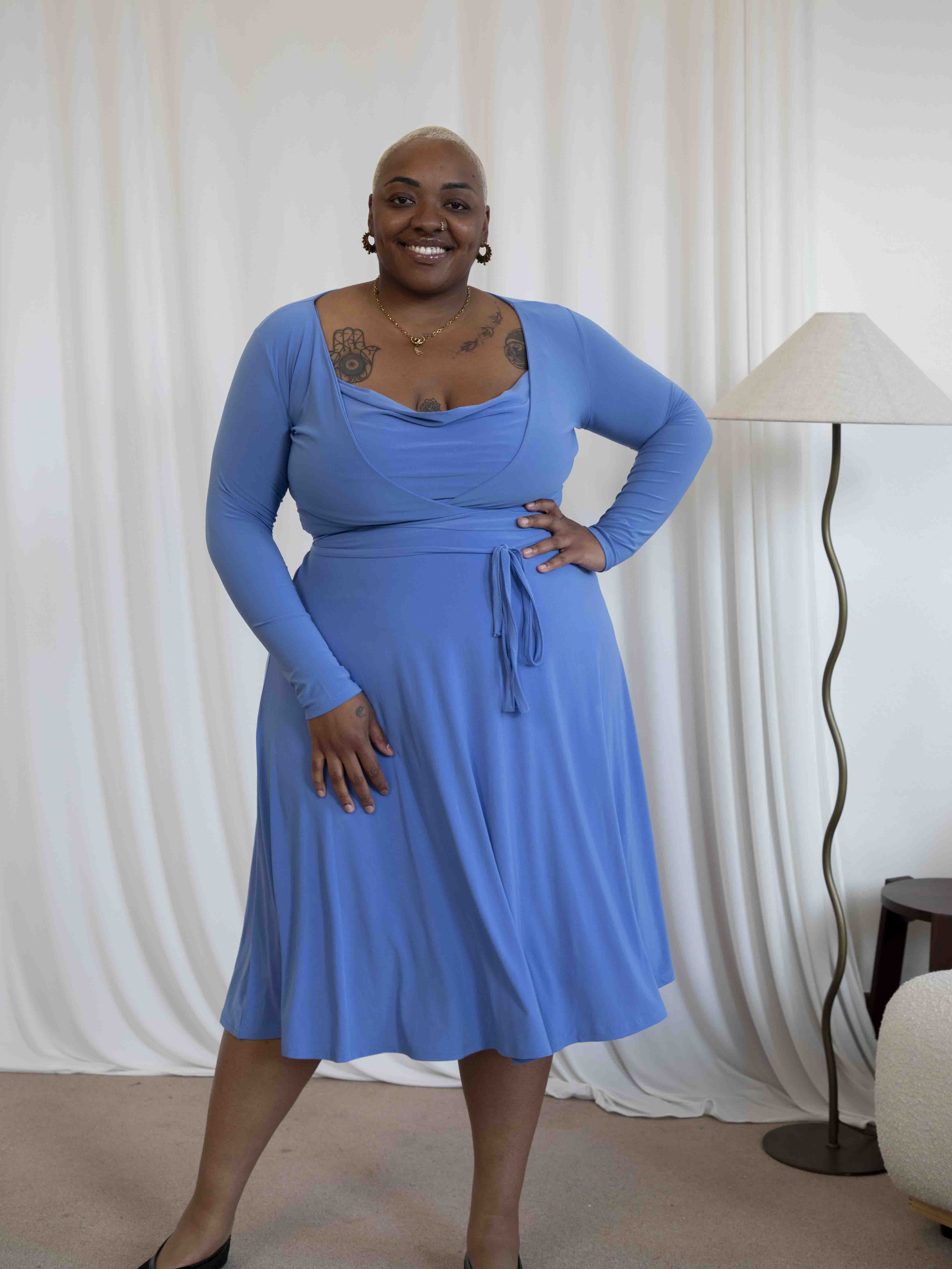 Ballet Wrap Top in Recycled ITY