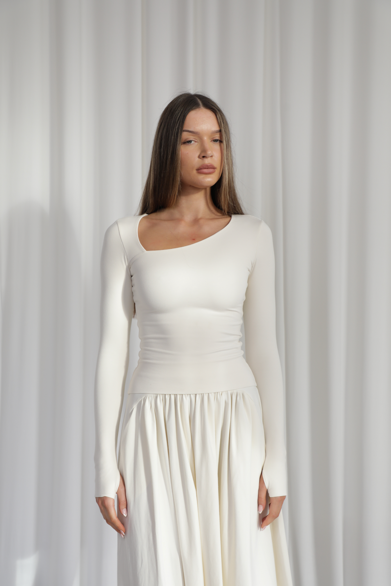 トップス Aym Kai Asymmetric Long Sleeve Top