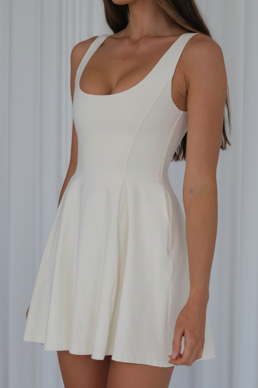 Blake Reversible Neckline Mini Dress