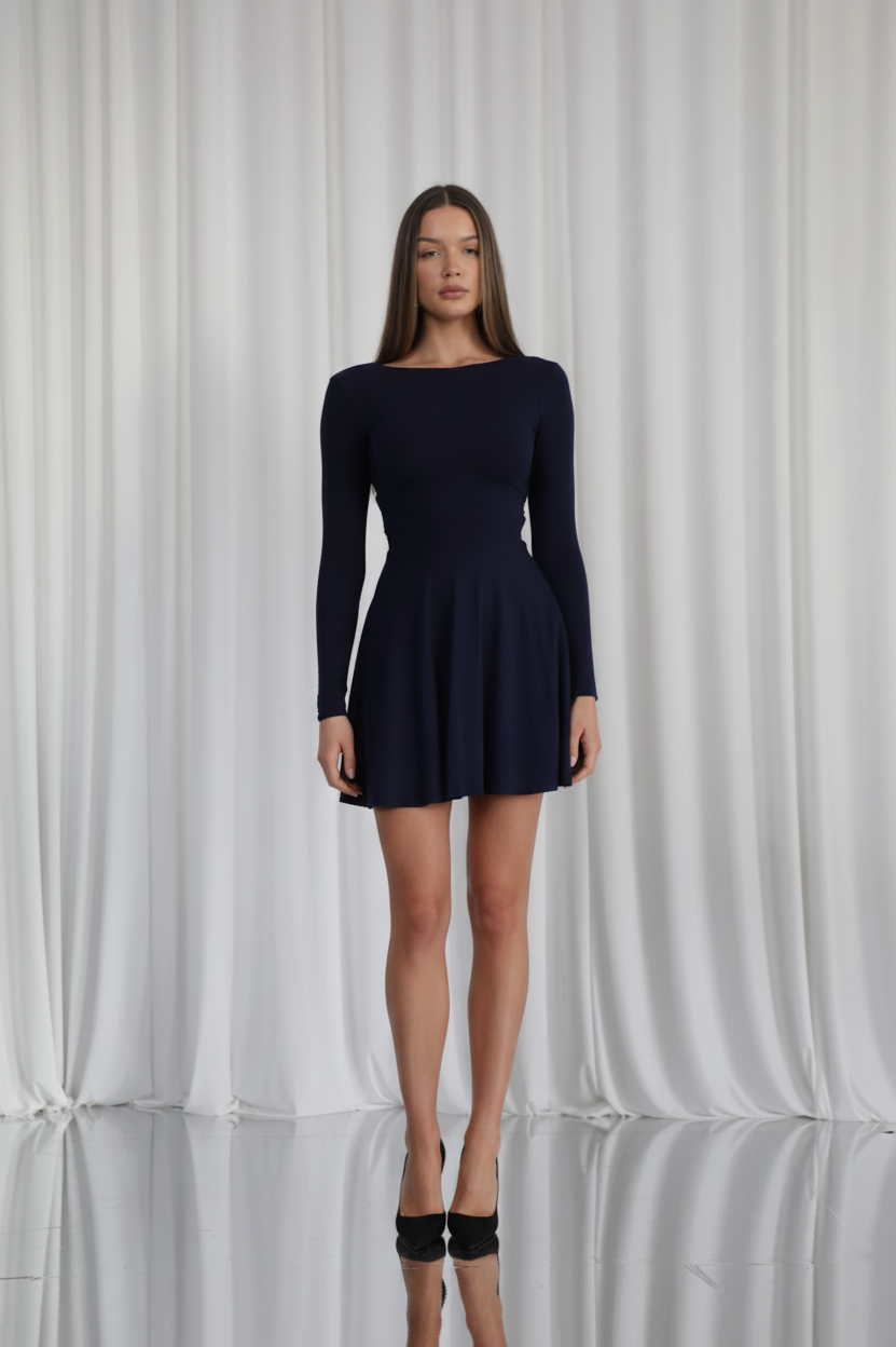 Maya Reversible Neckline Mini Dress