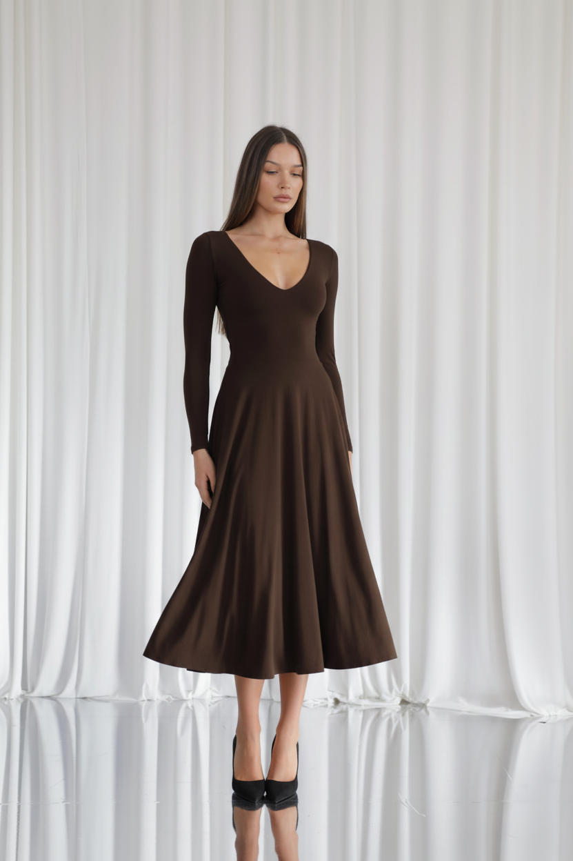 Moya Reversible Neckline Maxi Dress