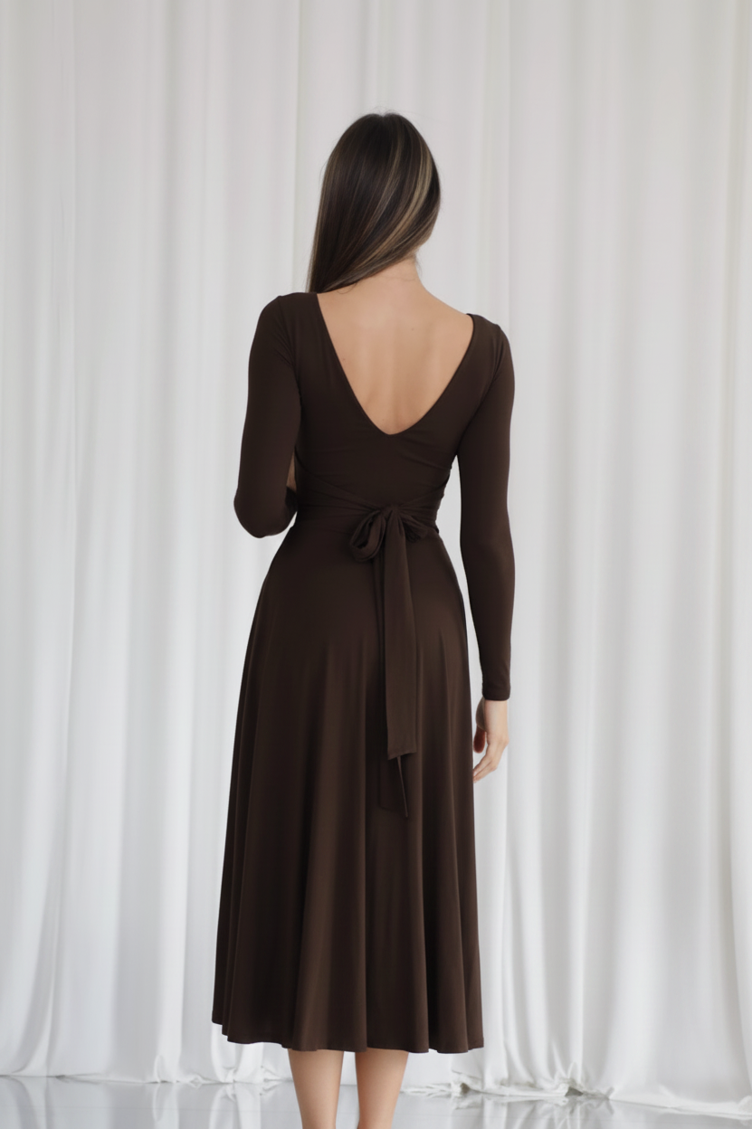 Moya Reversible Neckline Maxi Dress