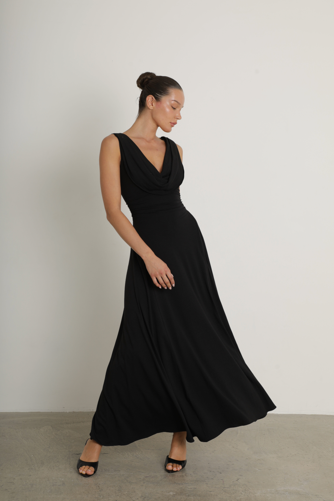 Gaia Reversible Neckline Maxi Dress