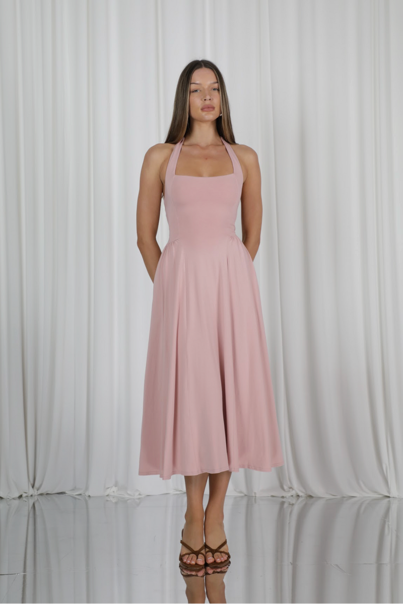 Elio Halter Midaxi Dress
