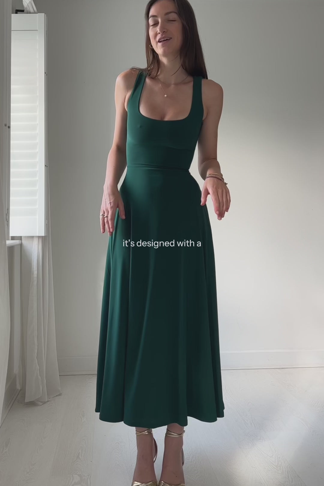 Juni Reversible Neckline Maxi Dress