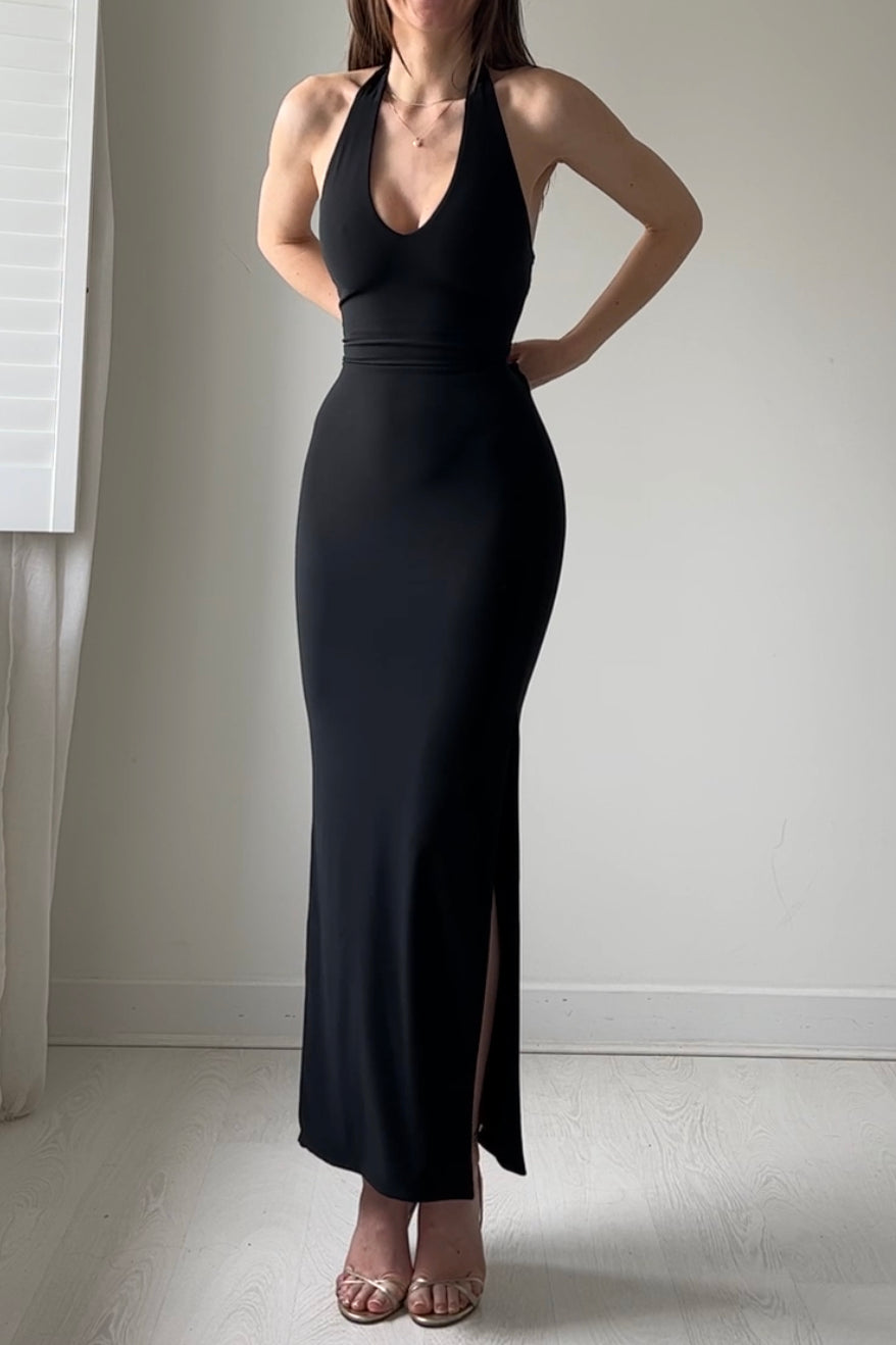 Harper Halter Dress in Maxi Length
