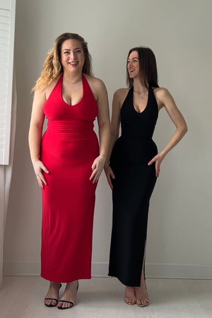 Harper Halter Dress in Maxi Length