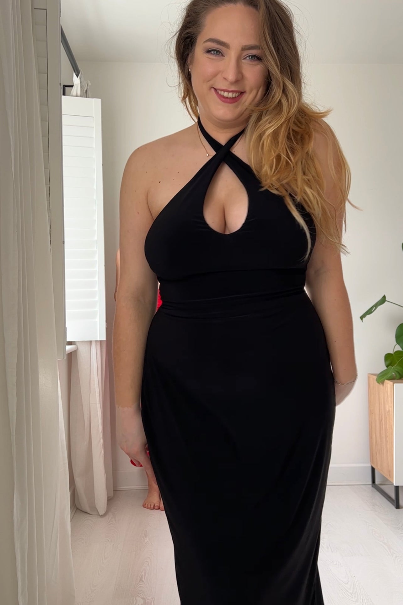 Harper Two-Way Halter Midi Dress