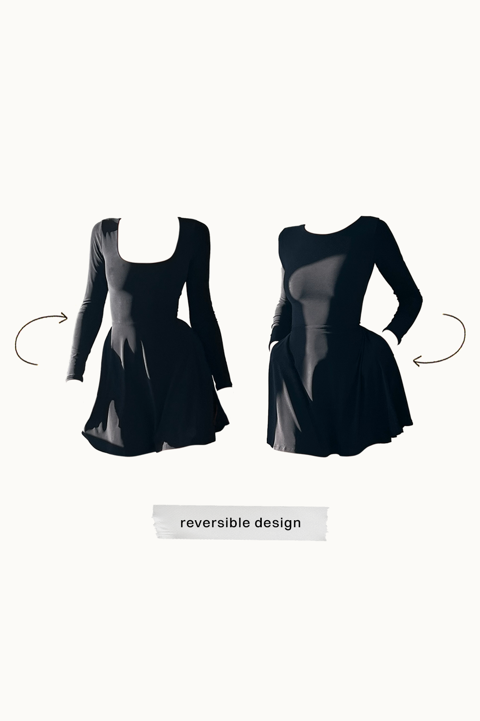 Rene Reversible Mini Dress in Recycled ITY