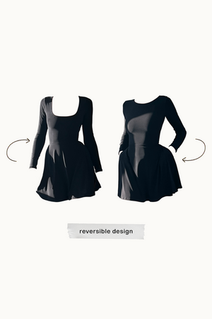 Rene Reversible Mini Dress in Recycled ITY